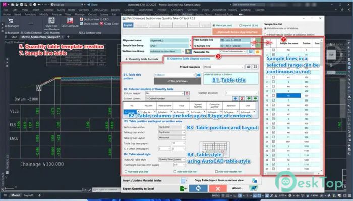 Download NTCL Soft Section view Quantity Take-Off tool 1.2.0 Free Full Activated